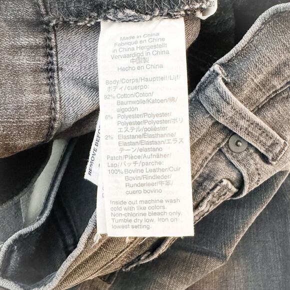 Madewell 9" Mid-Rise Skinny Gray/Black Dark Wash Denim Size 26 - Picture 5 of 8